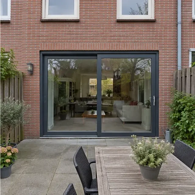 Schuifpui naar de tuin